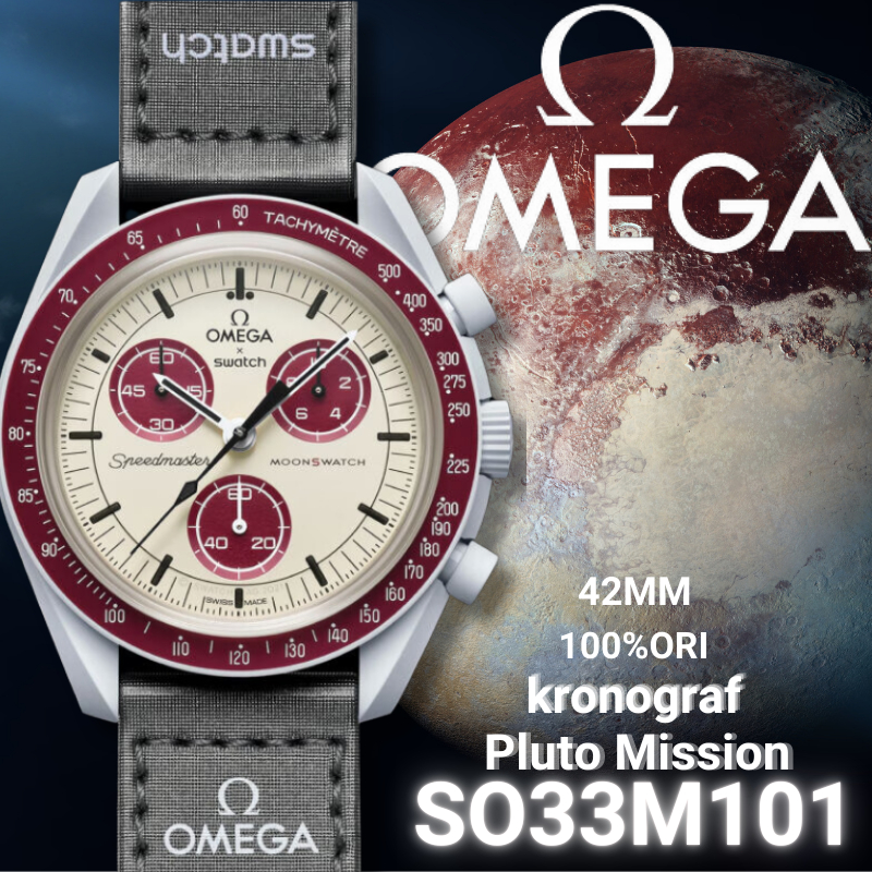 【100%ORI】OMEGA X SWATCH Joint Series Pluto Mission Quartz Movement Swatch Omega Joint Model Plant Ce