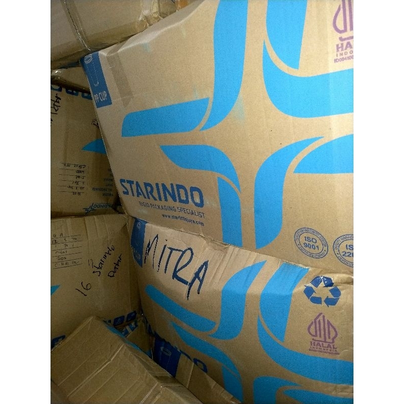 CUP GELAS STARINDO DATAR OVAL 1 Slop (50 pcs)