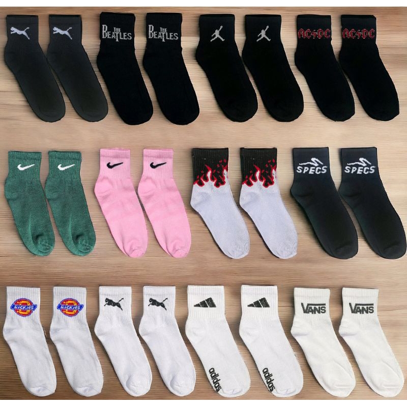 KAOS KAKI SPORT PENDEK PRIA WANITA MOTIF OLDSCHOOL / KAOS KAKI PENDEK PRIA WANITA KEREN