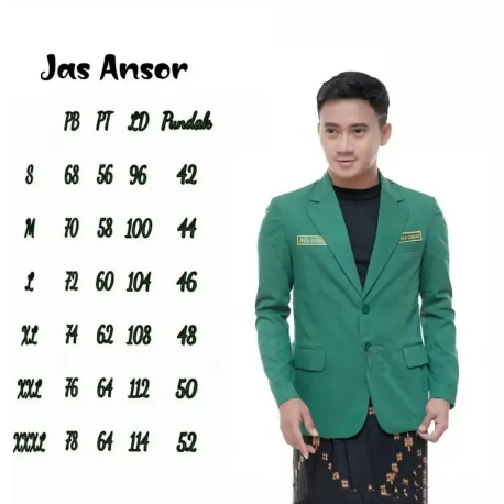 Jas Ansor Panjang Bordir Lengkap dengan Nama