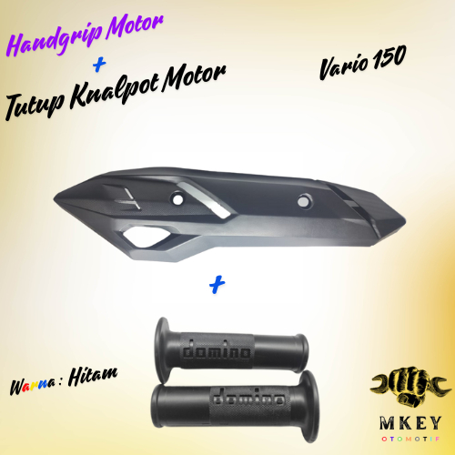 Tutup Pelindung Tameng Knalpot Vario 150 & Vario 125 LED FI Plus Handgrip Domino Polos Standar