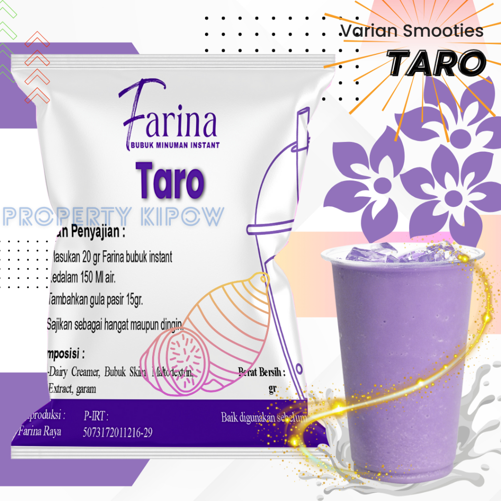 

FARINA Bubuk Minuman Taro - Bubuk Minuman Taro 1kg Plain