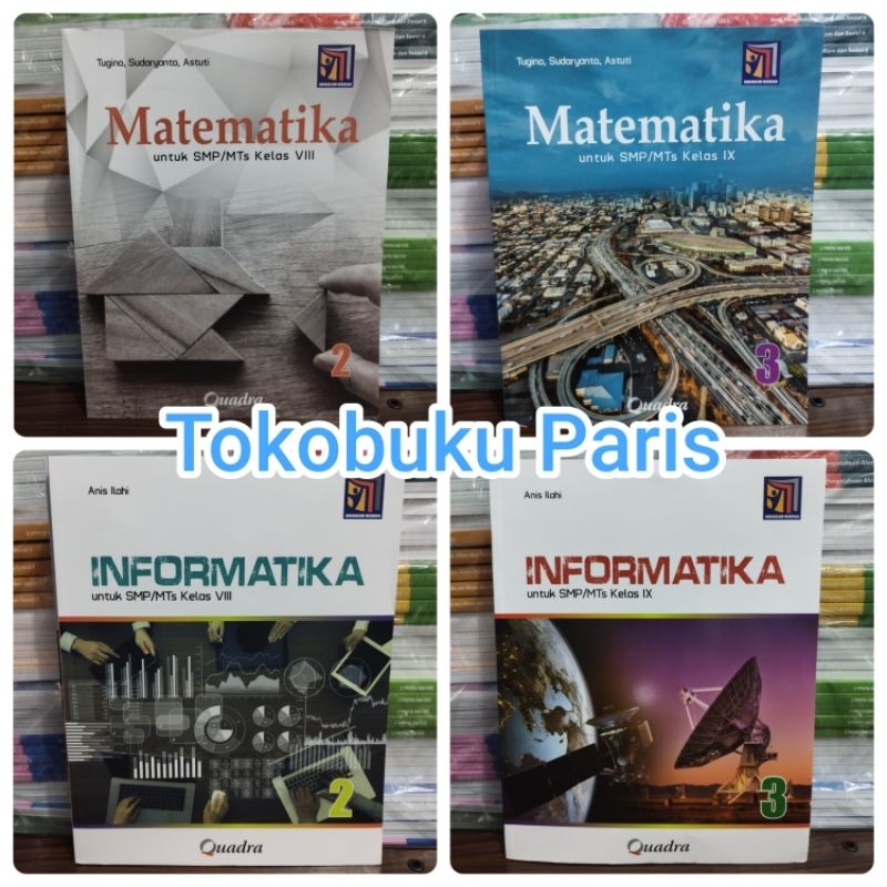 ORI Buku Pelajaran Matematika informatika TIK smp mts kelas 2 8 VIII, 3 9 IX Kurikulum Merdeka Quadr