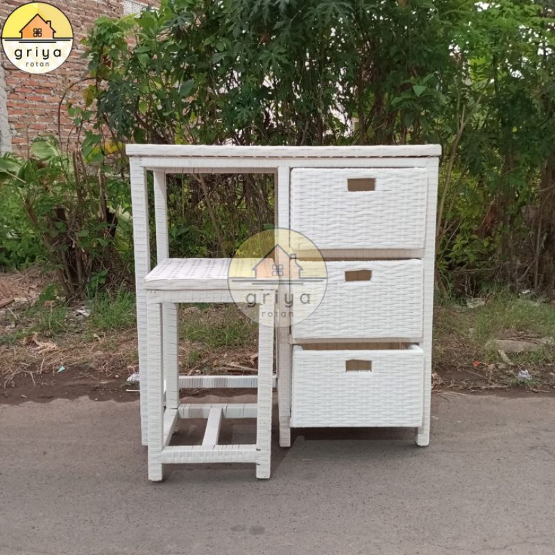 Meja Belajar Anak Rotan Sintetis