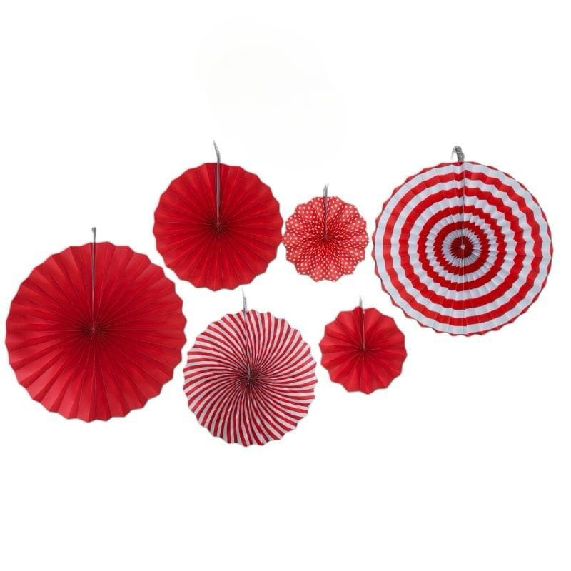 Paper Fan Set Merah Putih / Dekorasi 17 Agustus / Hias 17 Agustus