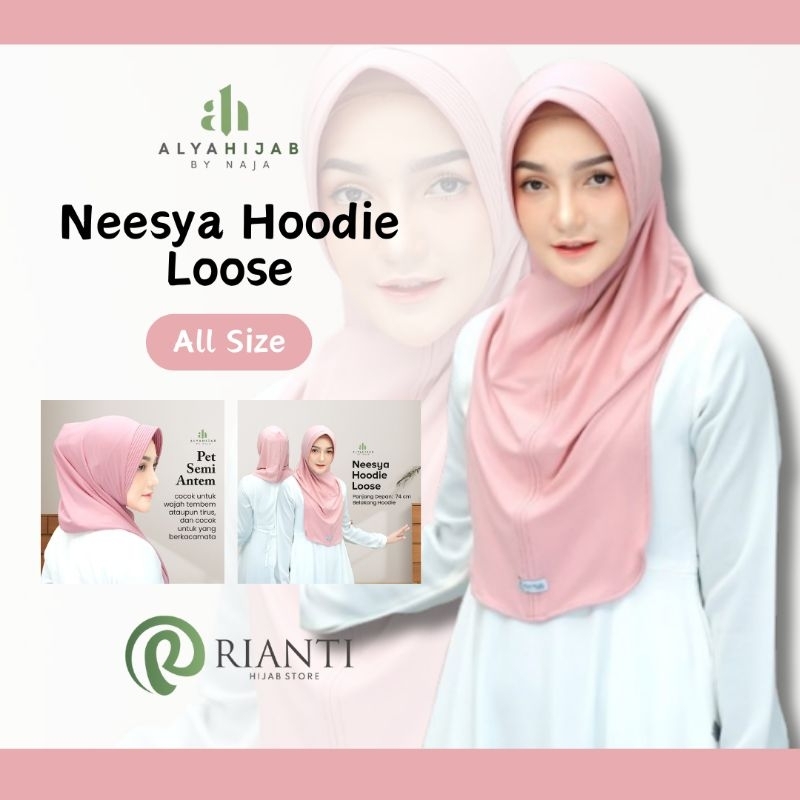 Hijab Nyaman - Neesya Hoodie Loose - Alya Hijab by Naja