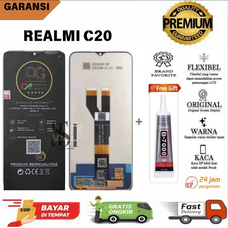 LCD TOUCHSCREEN REALME C20 FULLSET ORIGINAL