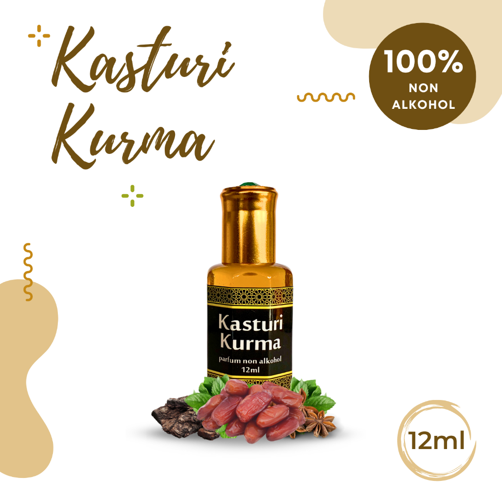Minyak Wangi Kasturi Kurma 12ml Roll On Parfum Sholat Non Alkohol
