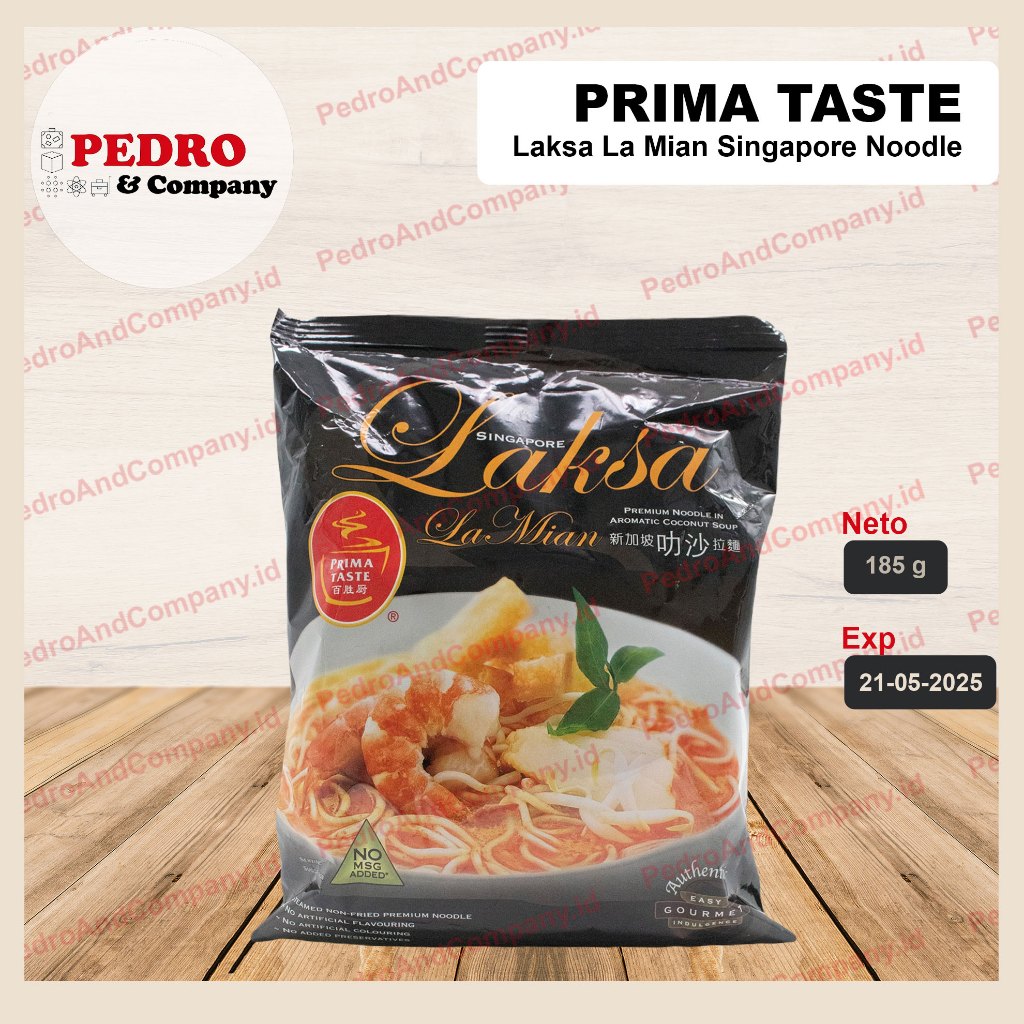 

Prima taste Laksa singapore La Mien 185 gram mi instant noodle