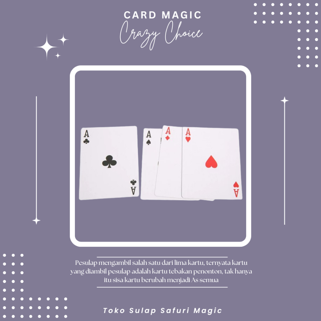 Alat Sulap Crazy Choice - Sulap Kartu - Trik Kartu - Card Magic - Kartu Sulap - Toko Sulap