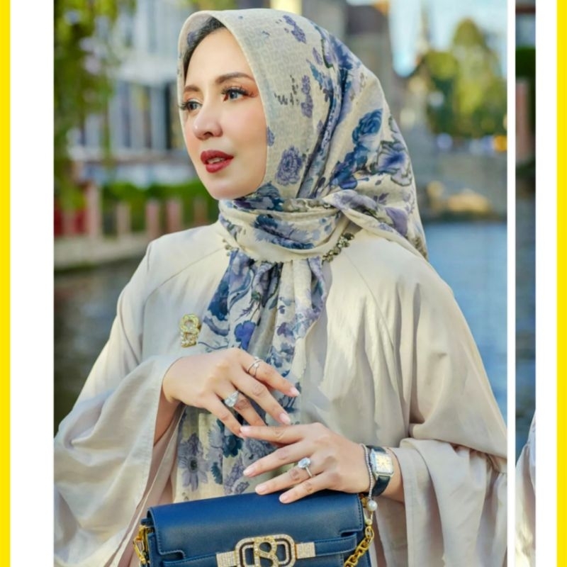 Hijab Kerudung Voal Premium Buttonscarves Laser Cut Biasa