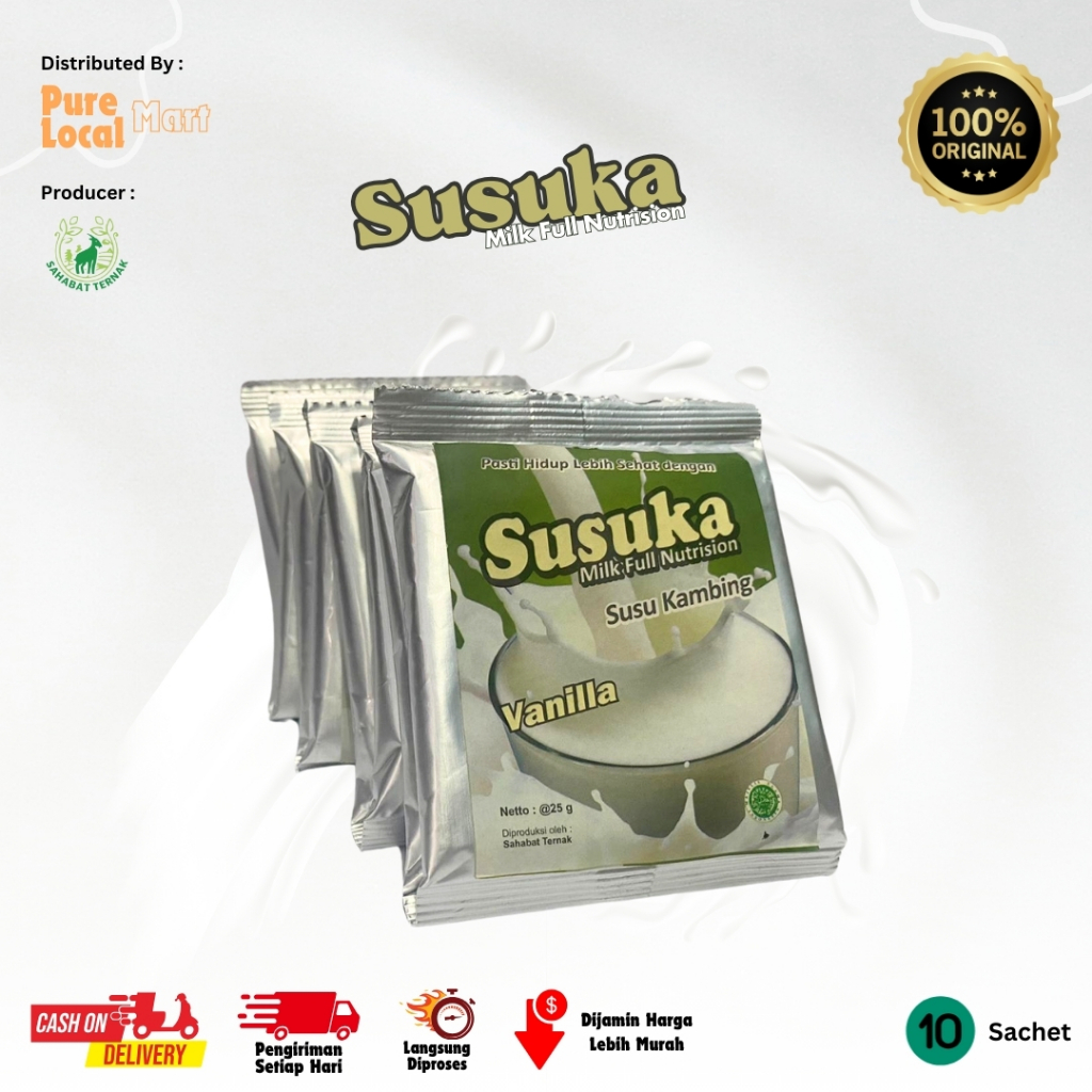 

Susu Kambing Etawa Susuka Sachet Rasa Vanilla