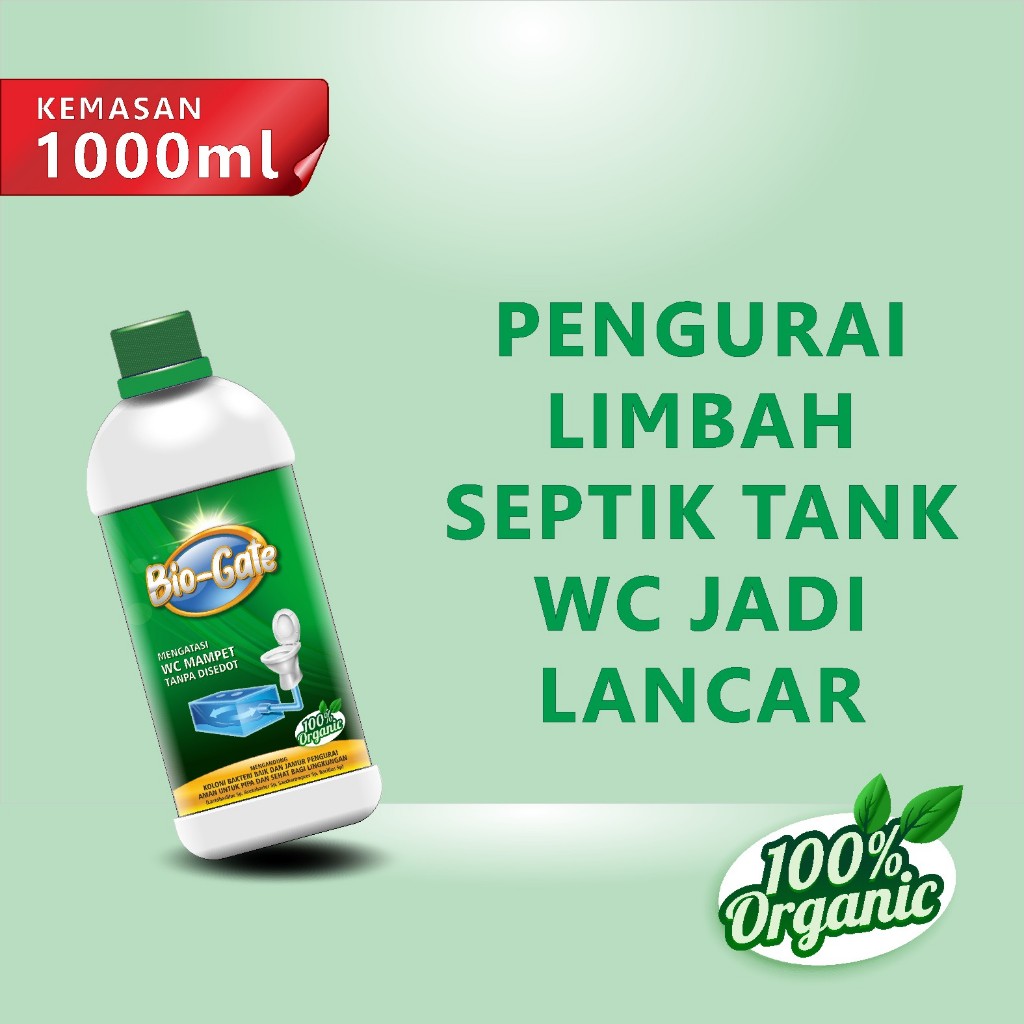 (1000ml) Obat WC Mampet Tanpa Sedot | Bio Gate Probiotik Penghancur Limbah Kloset 100% Alami