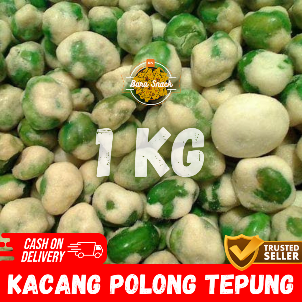 

[ 1KG ] Kacang Polong Tepung Super Crispy Cap Jaipong / Camilan Snack Kiloan Murah -B