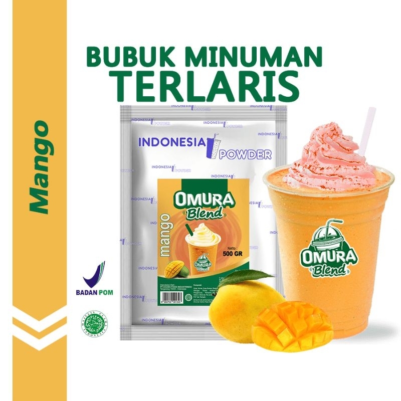 

Bubuk Premium/ Omura Blend Bubuk Minuman Rasa Mango 500 gr / Indonesia Powder / Bubuk Minuman /Bubuk Minuman Boba