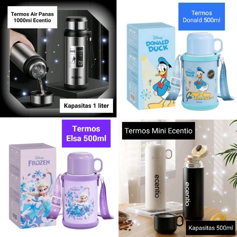 ECENTIO TERMOS AIR PANAS 1000ml STAINLESS 304 / TERMOS MINI 500ml ECENTIO STAINLESS 316