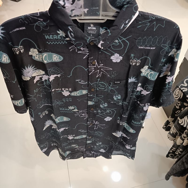 Kemeja pria Ripcurl Fun time washed black