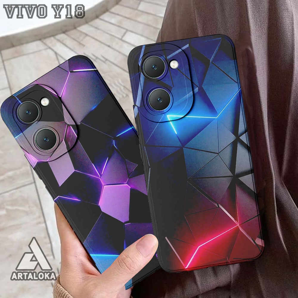 Softcase Hp VIVO Y18 2024/Y03/Y12/Y12S/Y28/Y21S/Y33S Motif ABSTRAK Hits Trendy Kekinian - Case Hp - 