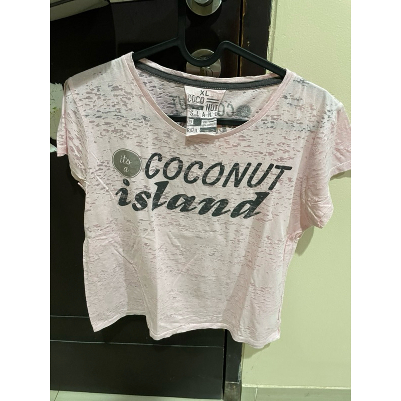 preloved coconut island crop top