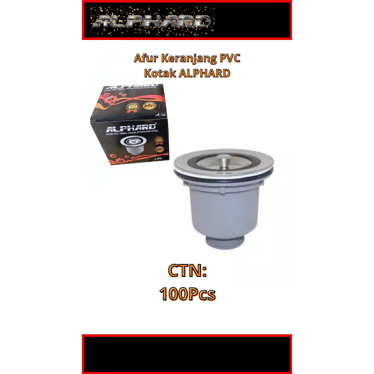 Afur Bak Cuci Piring Plastik Bibir Stainless / Saringan Avur / Afur Kotak Alphard