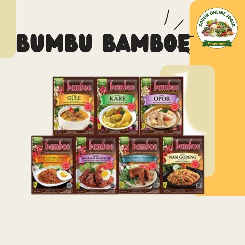 

Bumbu bamboe bumbu instan bamboe - PAWON MAMI SAYUR ONLINE JOGJA