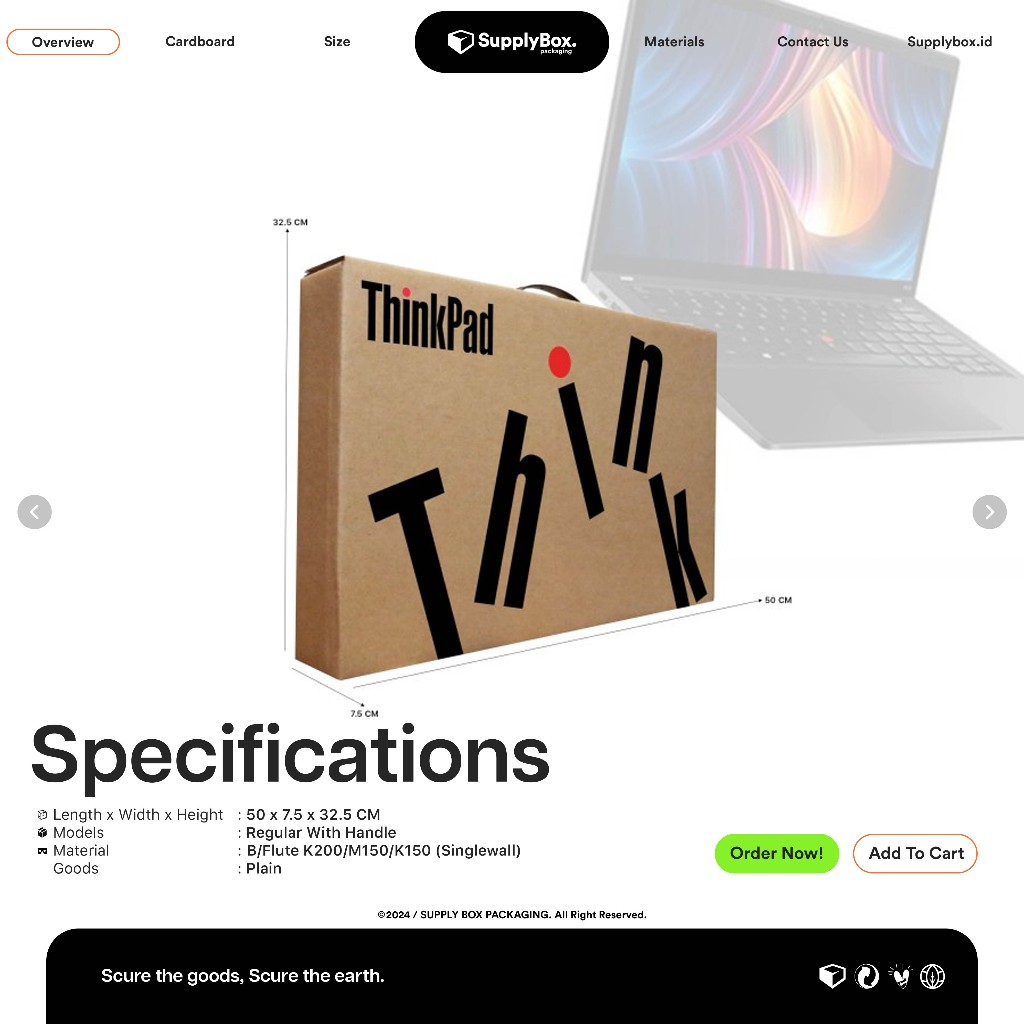 

DUS LAPTOP HANDLE THINKPAD 50 x 7.5 x 32.5 CM | Dus Laptop | Box Laptop