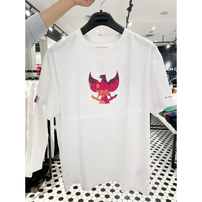 Giordano Tee Man Natday Signature White Kaos Pria Giordano Size S M L XL XXL