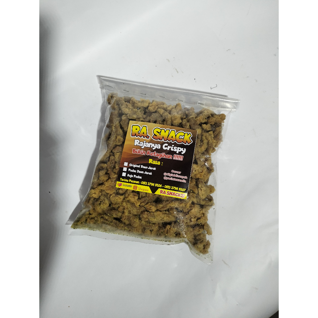 

USUS CRISPY ORIGINAL DAUN JERUK ISI 500 GRAM USUS MURAH USUS AYAM ENAK VIRAL