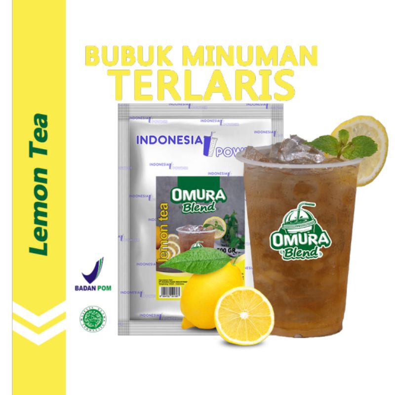 

Rasa Lemon Tea 500g / Bubuk Premium / Indonesia Powder / Bubuk Minuman OMURA BLEND / Bubuk Minuman Boba