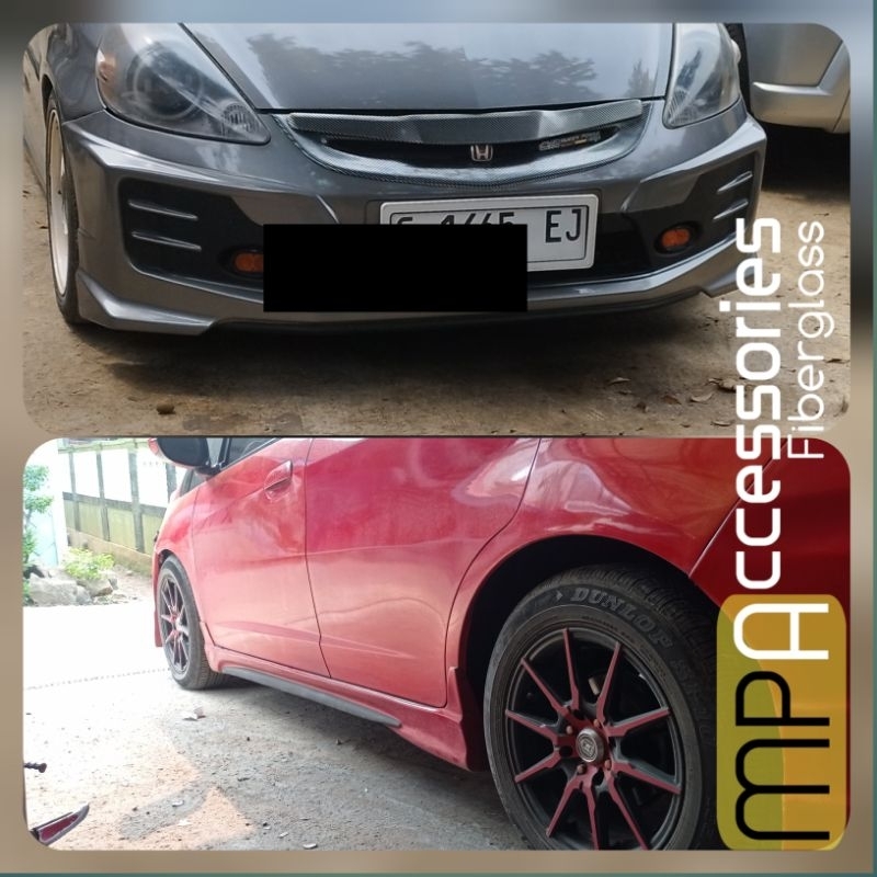 Bodykit  Depan dan sideskirt model mugen Jazz GD3 Idsi Vtec thn 2004-2006