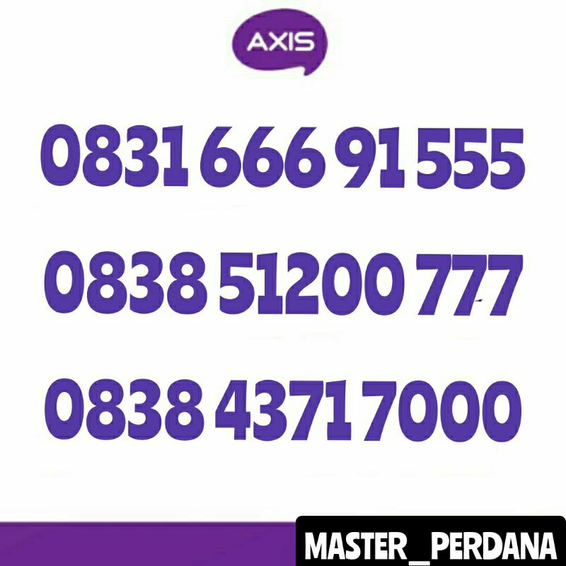NOMOR CANTIK AXIS KUARTET 11 DIGIT