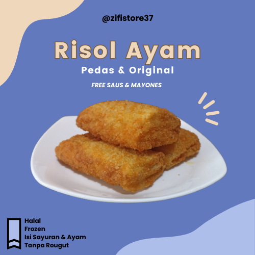 

Risol Ayam Pedas / Original Risol Ayam Frozen Food Cemilan Halal