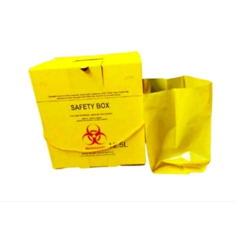 Safety Box 12,5 Liter/Biohazard/Tempat Sampah Medis/Safety Box Medis