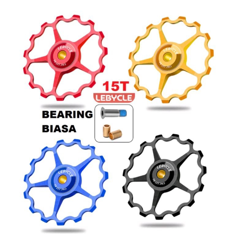 Pulley RD Sepeda Pulley Bearing CNC Pulley 15T Jockey Wheel Rear Derailleur