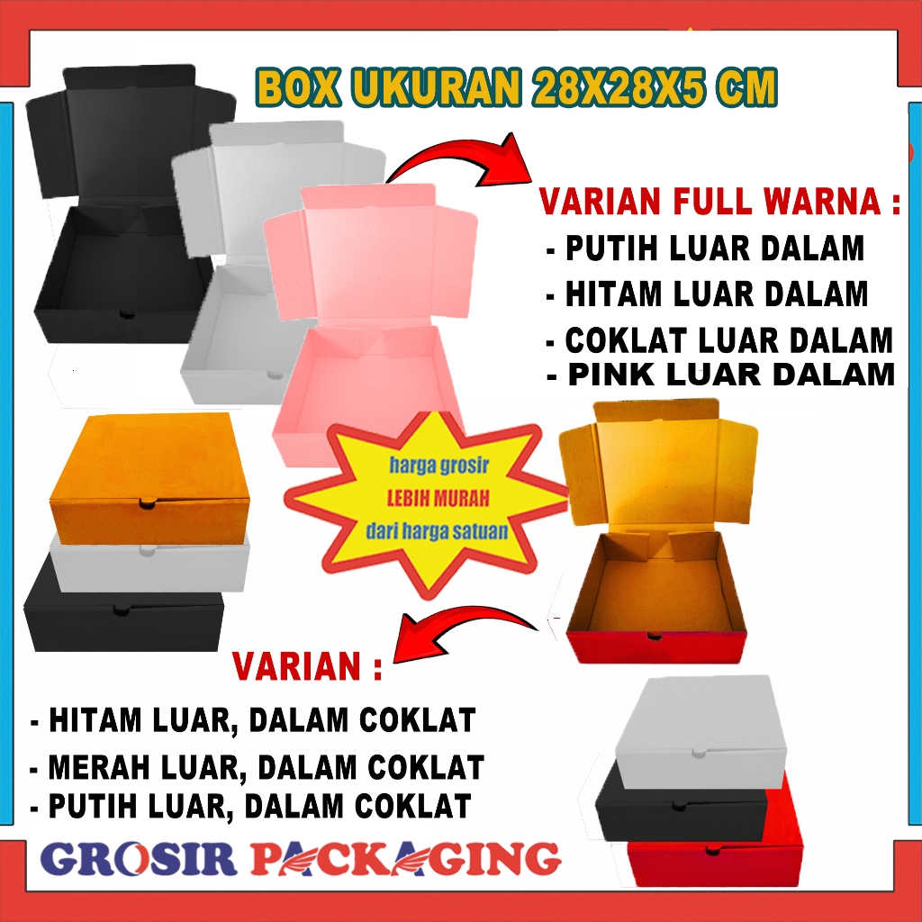 

Box 28x28x5cm | Box Jersey | Kotak Kado | Box Hampers | Polos