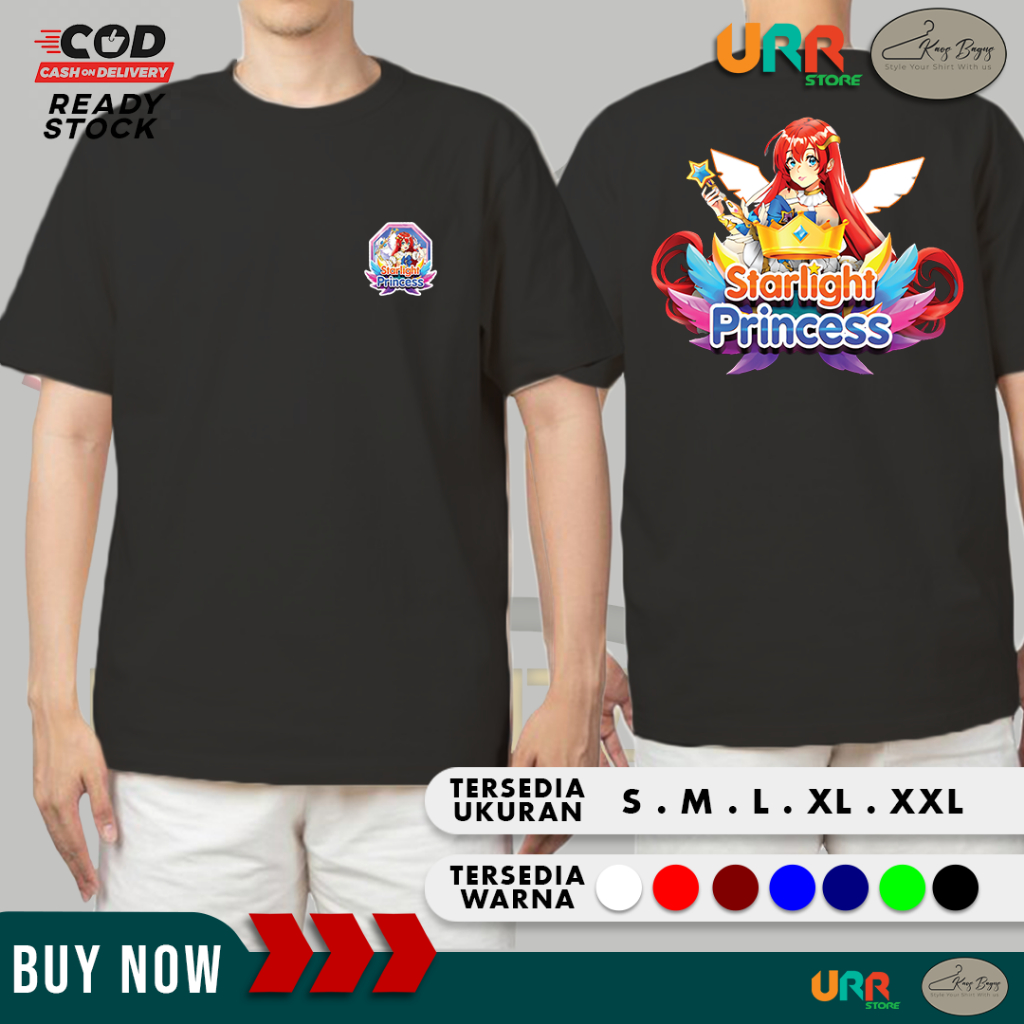 Kaos Baju Starlight Princess Slot | Baju Game Online | Cotton Combed 30s Lembut & Nyaman