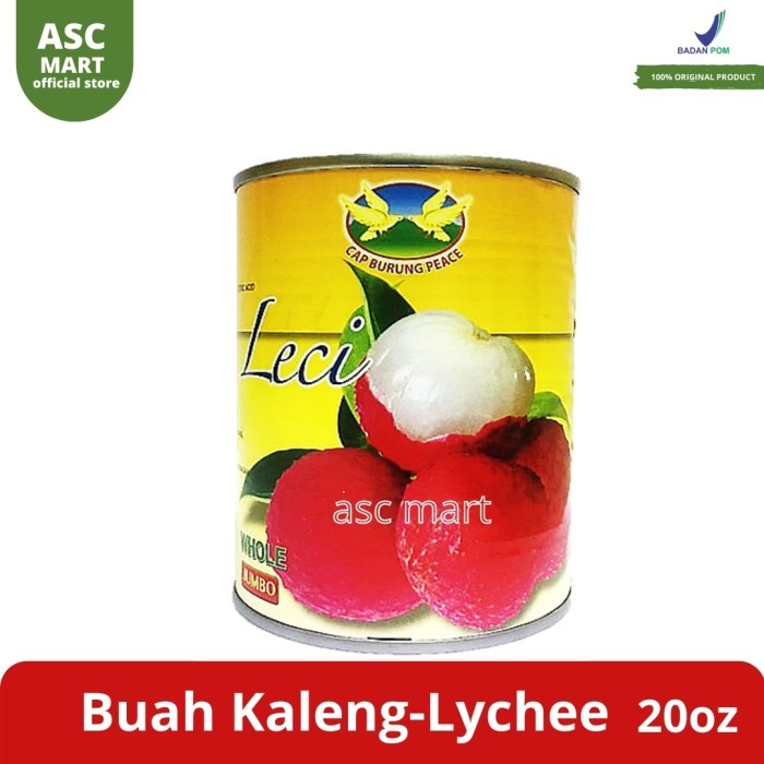 

cap burung peac lychees in syrup 565gr