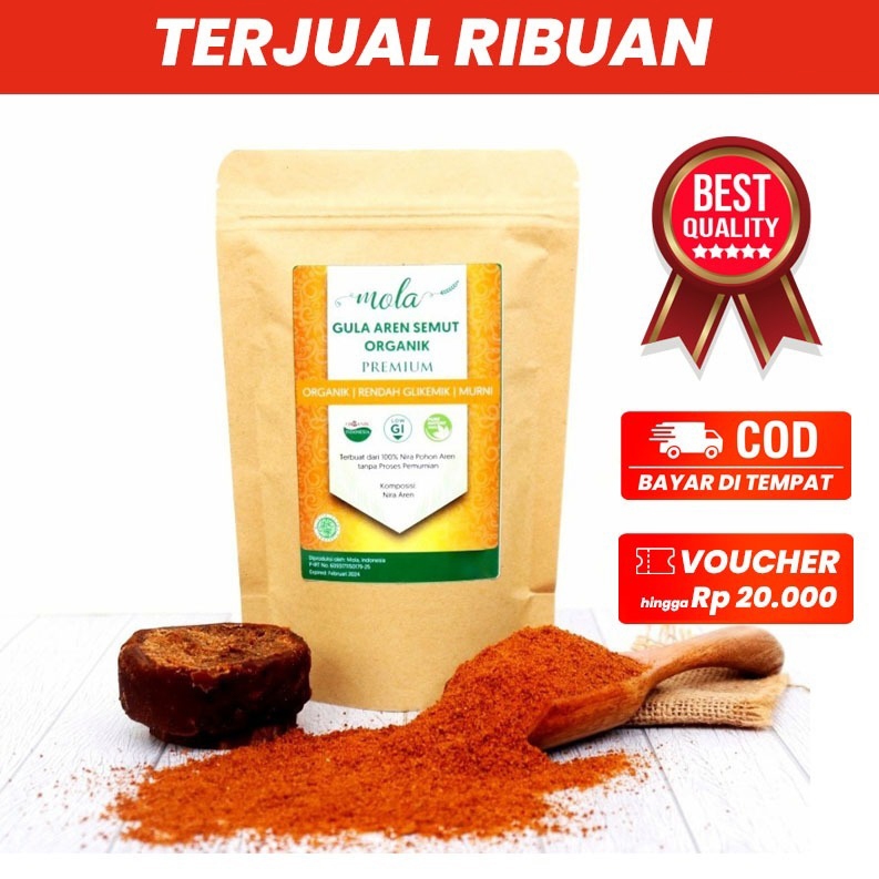 

Gula Aren Semut PREMIUM Organik 250 Gram Grade A