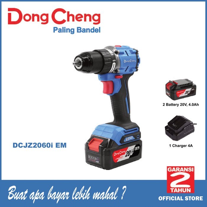 BOR BATRE 20 VOLT (CORDLESS DRILL 20V) IMPACT DONGCHENG DCJZ2060iEM