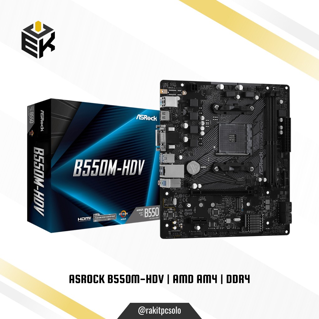 ASRock B550M-HDV AM4 DDR4 B550M HDV Motherboard AMD