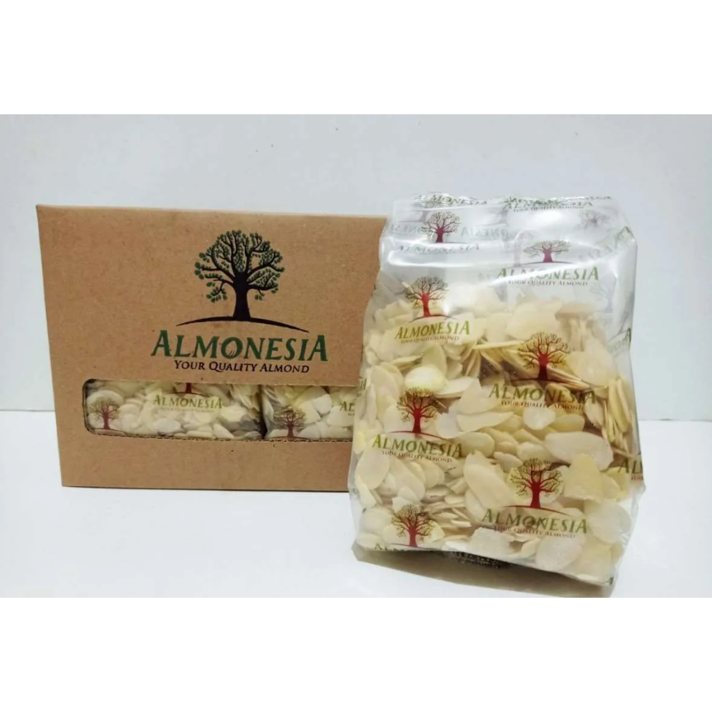 

Kacang Almond Slice Almonesia pack 250gr | Repack 100gr