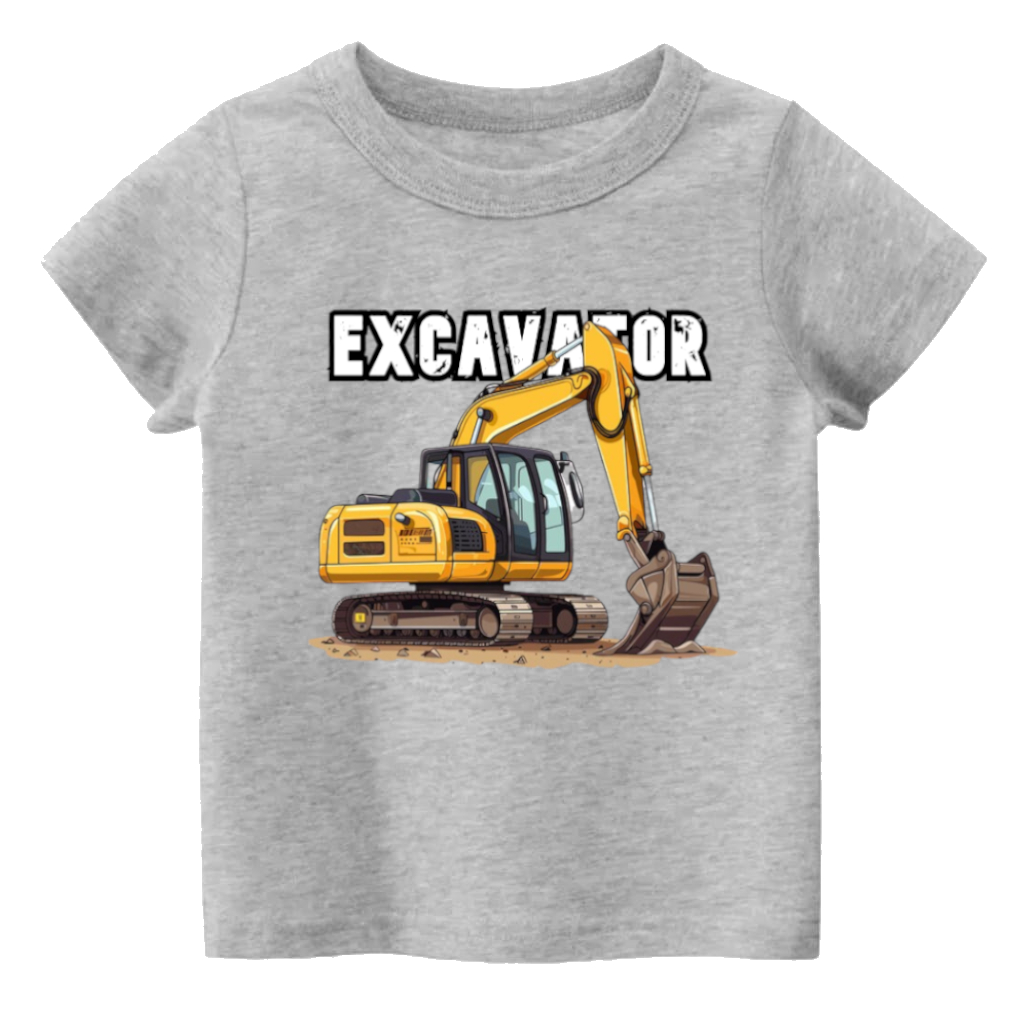 Baju Kaos Anak Laki Laki Excavator Umur 2-10