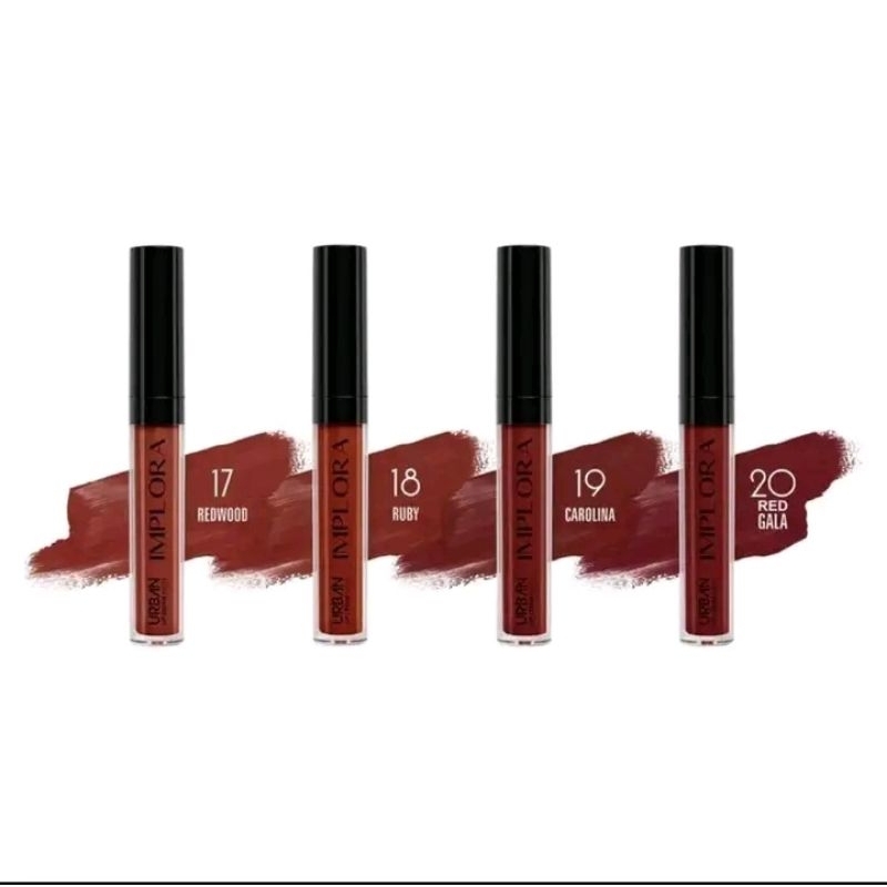 IMPLORA URBAN MATTE || Implora Lip Velvet Lipstick Pelembab Bibir Lipstik Implora Lip Cream