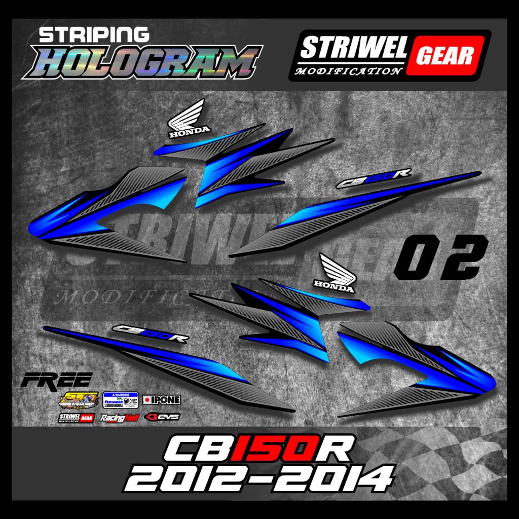 CB150R Stiker List Striping Hologram Honda CB150R Old Grafis V1