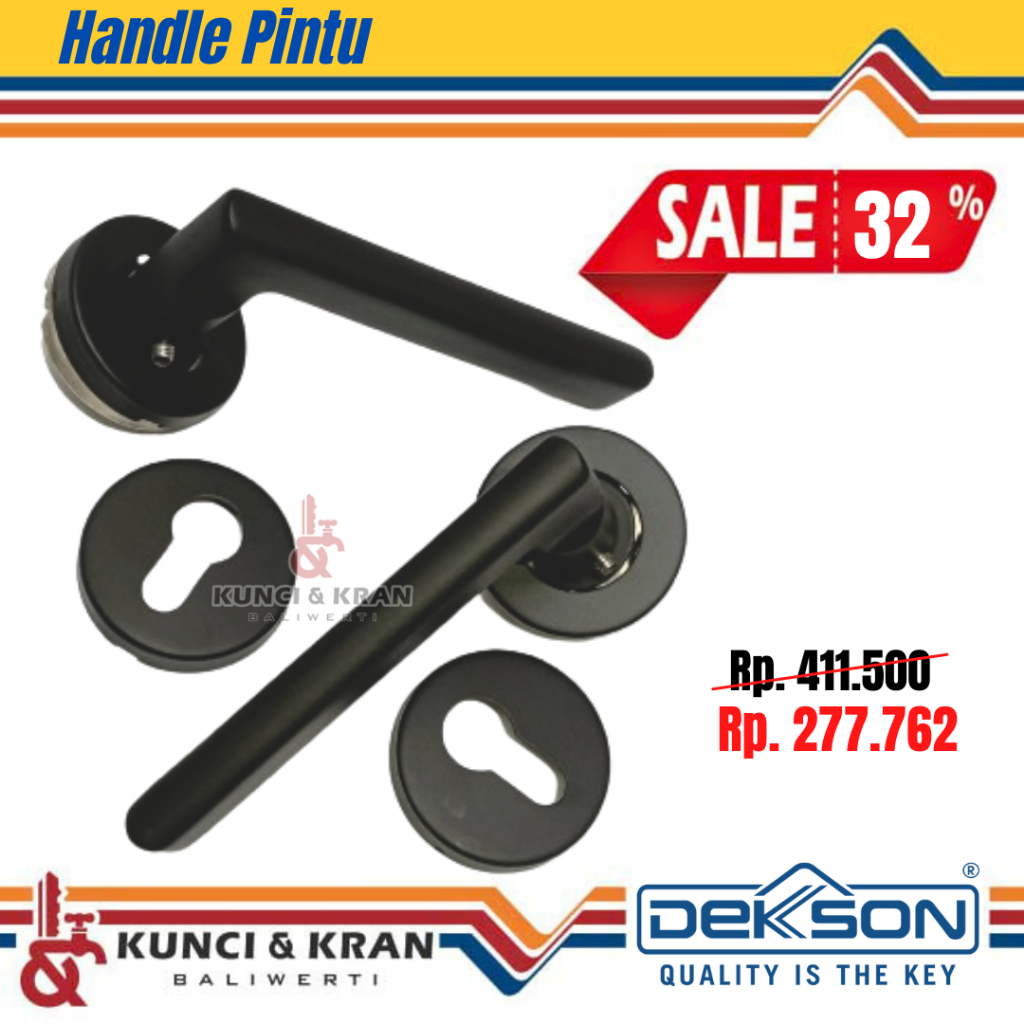 Handle Pintu Dekson HRE DKS SST 0039 BLACK gagang pintu kayu hitam