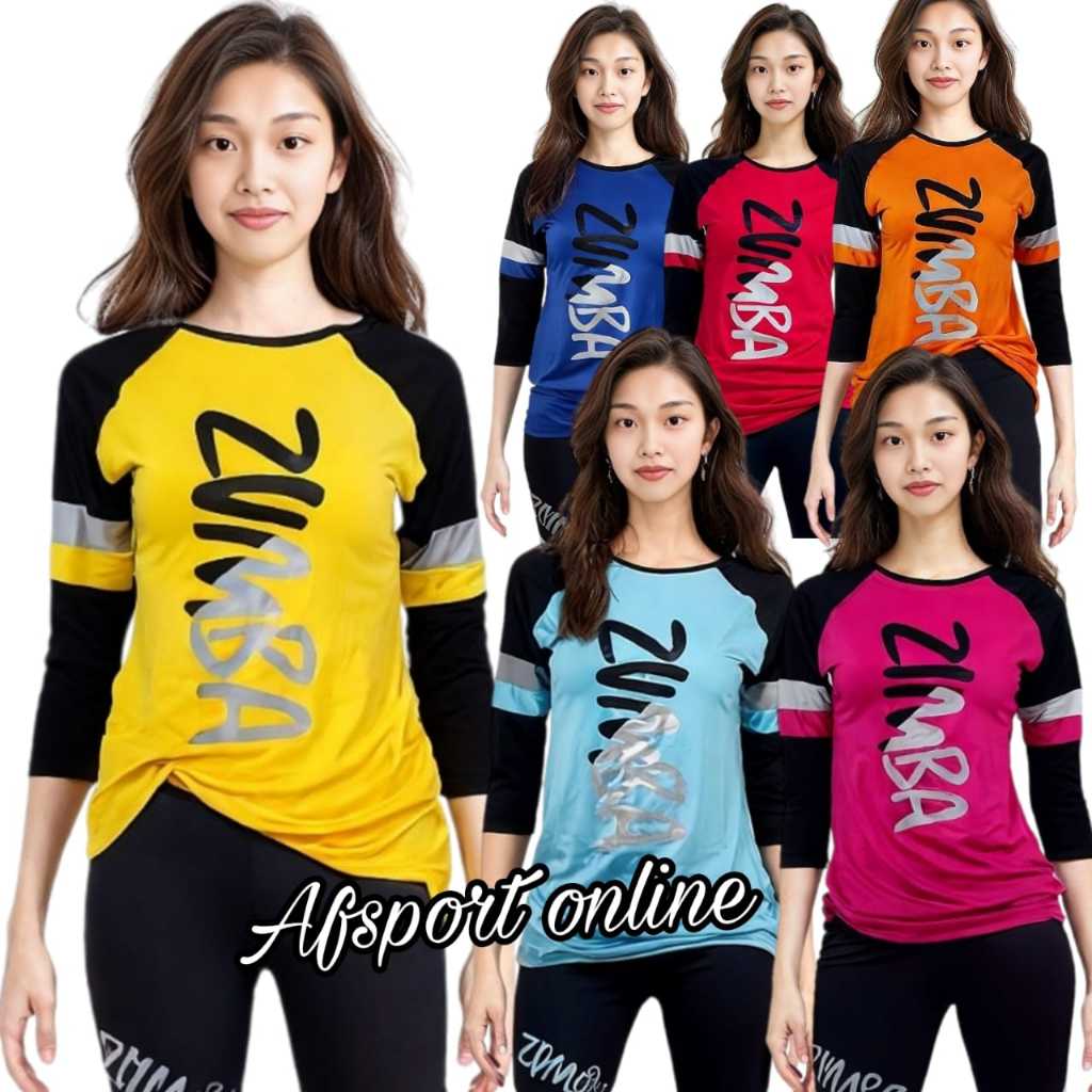 atasan senam olahraga wanita baju olahraga zumba buat luar maupun dalam ruangan