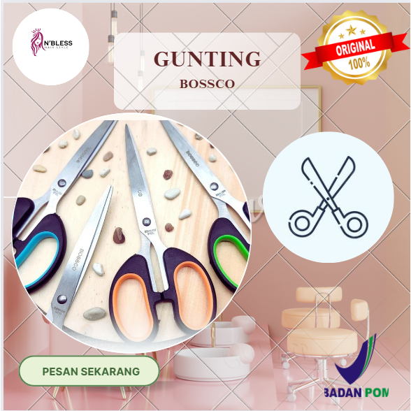 

Gunting Tajam Scissors BOSSCO ukuran Besar 6.5 Inch BC-666 Multifungsi Termurah