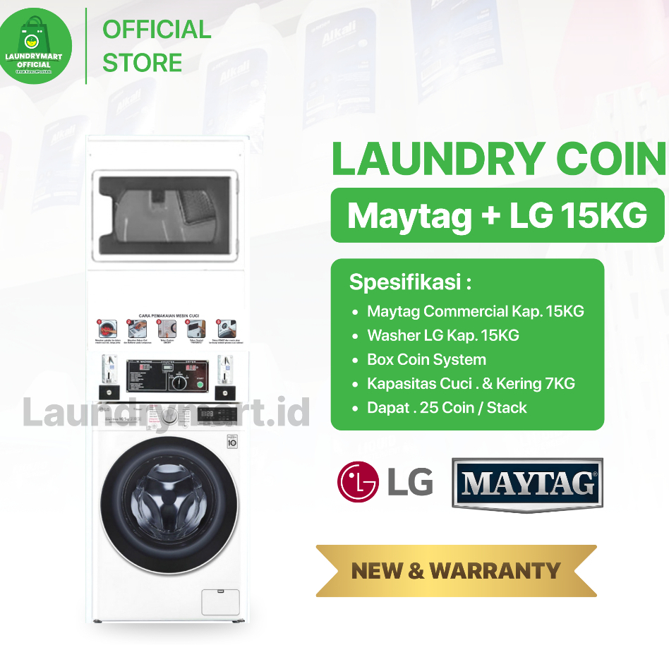 Laundry Coin Maytag & LG 15KG