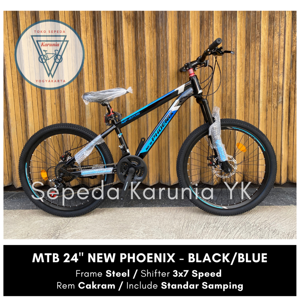 MTB 24 inch New Phoenix - Sepeda Gunung 3x7 Speed