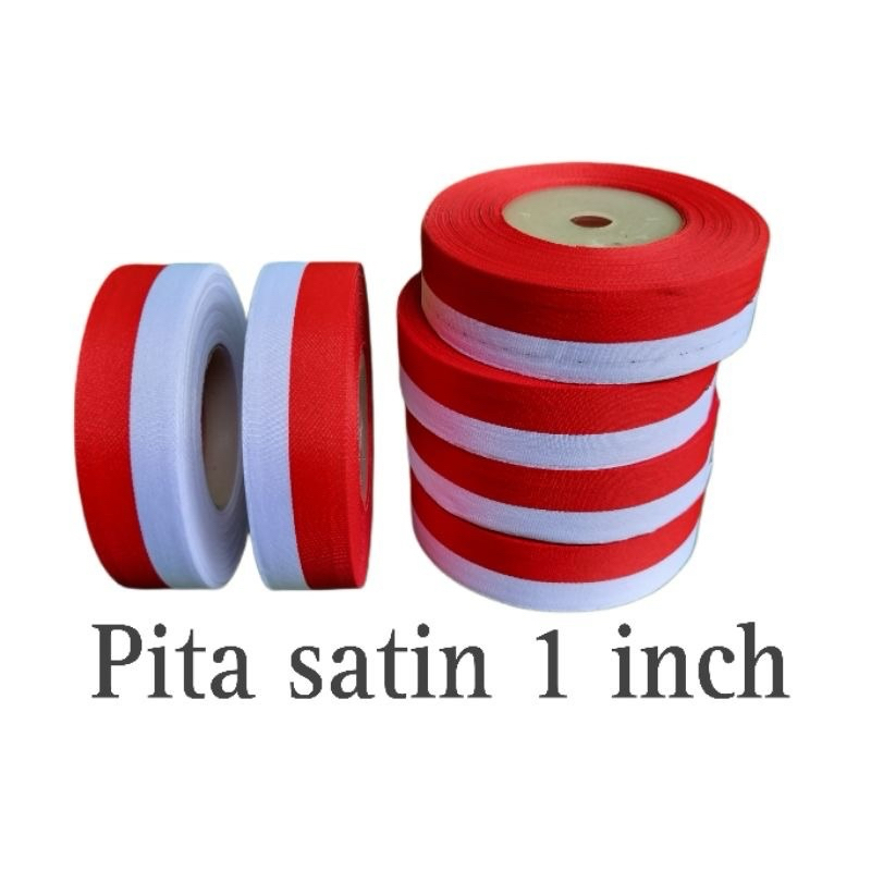 

PITA MERAH PUTIH KAIN SATIN UKURAN 1 INCI (1 ROL)